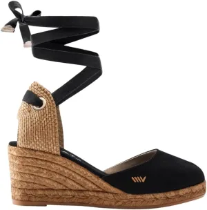 Viscata Sagaro Espadrille Canvas Wedges with Ankle Laces Spain Handmade 2 ½” Heel Women's Sandals with Breathable Organic Cotton Canvas and 100% Natural Jute for all Occasions: Casual, Work, Party
