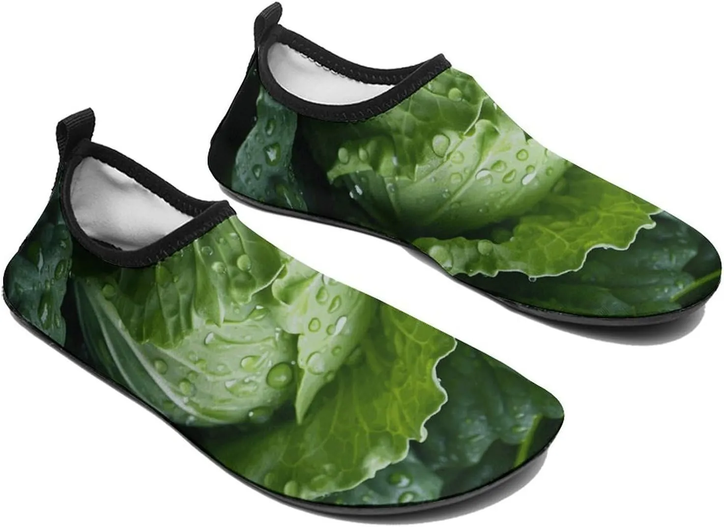Water Shoes for Women Men Green Cabbage Water Sports Shoes Slip-on Breathable Lightweight Athletic Aqua Sock
