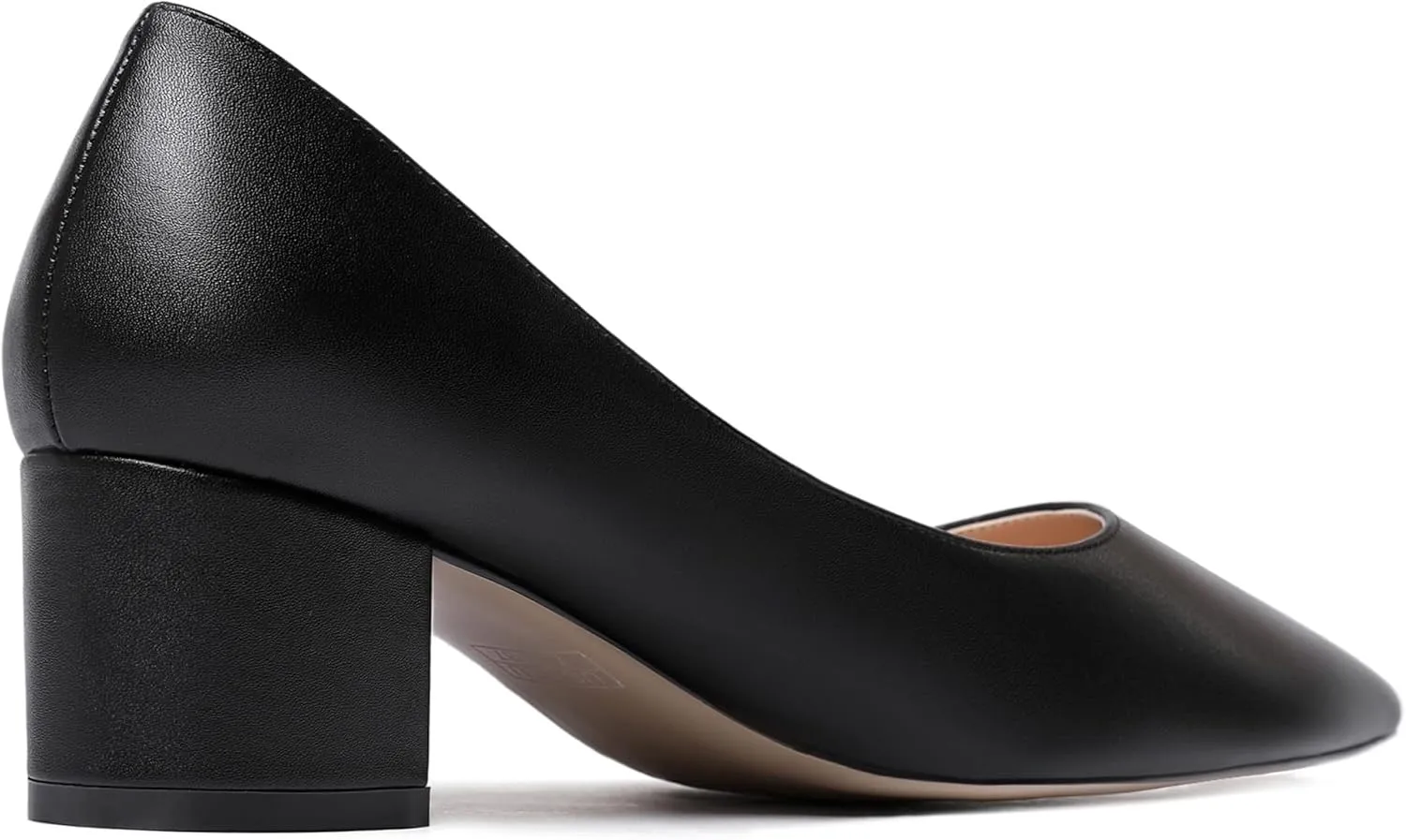 WAYDERNS Women's Matte Slip On Pointed Toe Chunky Low Block Heel Pumps Shoes 2 Inch