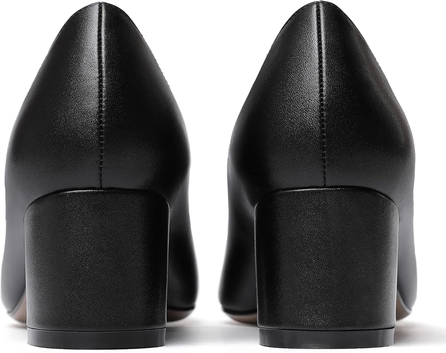 WAYDERNS Women's Matte Slip On Pointed Toe Chunky Low Block Heel Pumps Shoes 2 Inch