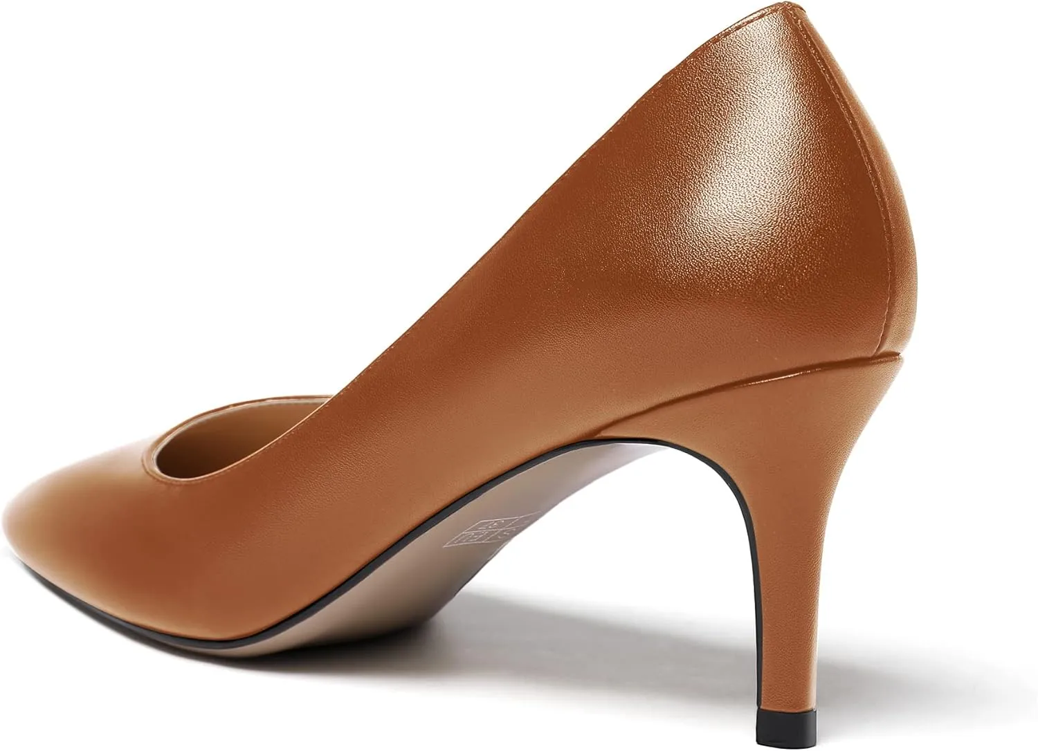 WAYDERNS Women's Slip On Solid Pointed Toe Matte Stiletto Mid Heel Pumps Shoes 2.5 Inch