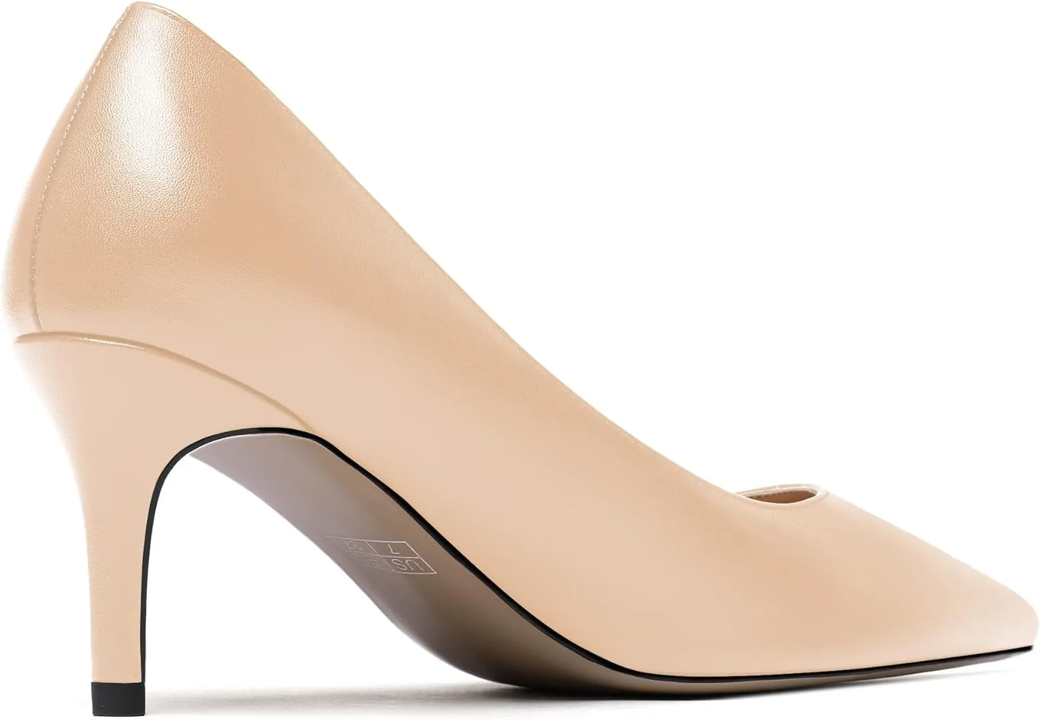 WAYDERNS Women's Slip On Solid Pointed Toe Matte Stiletto Mid Heel Pumps Shoes 2.5 Inch
