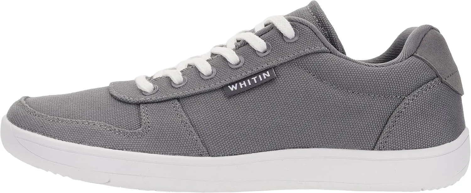 WHITIN Wide Toe Box Barefoot Sneakers for Women | Canvas Minimalist Shoes