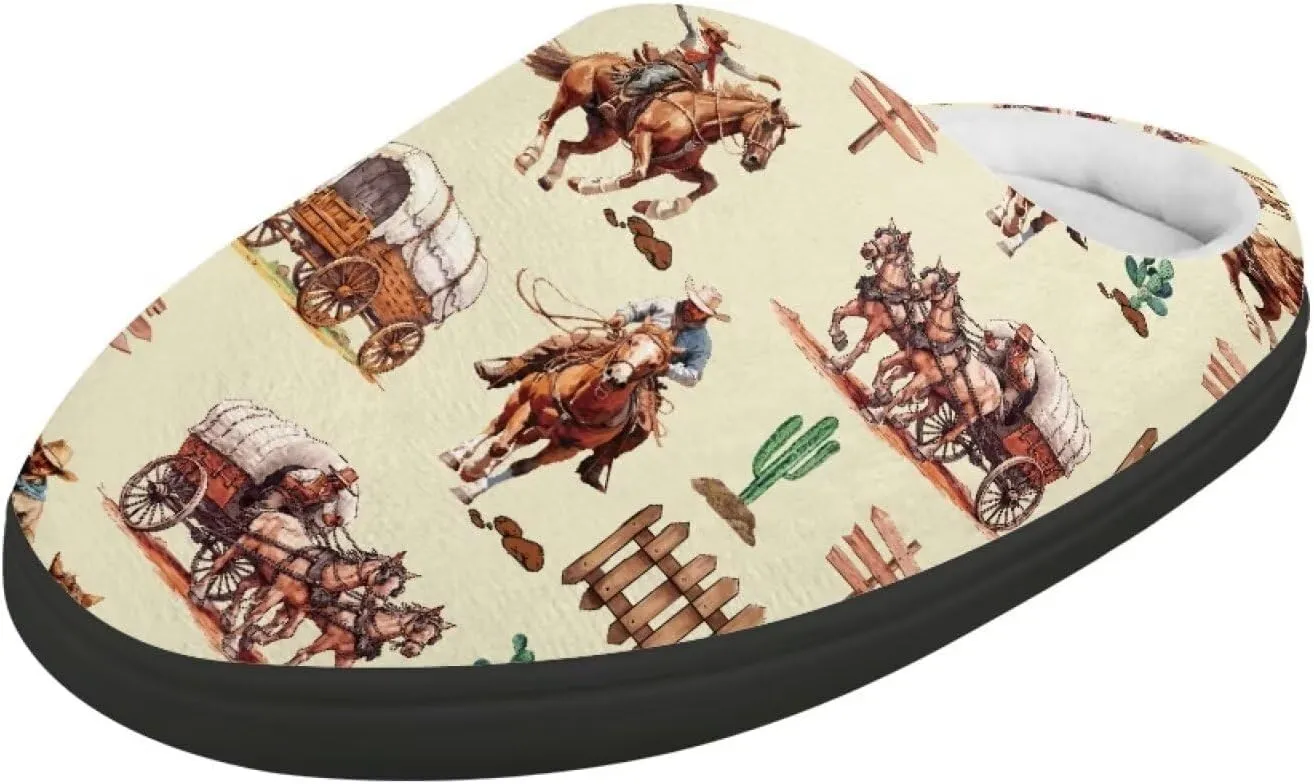 Winter Fluffy Slippers for Girls and Boys, Comfy Warm Scuff Slippers for Walking, Slip On Closed Toe Shoes for Home