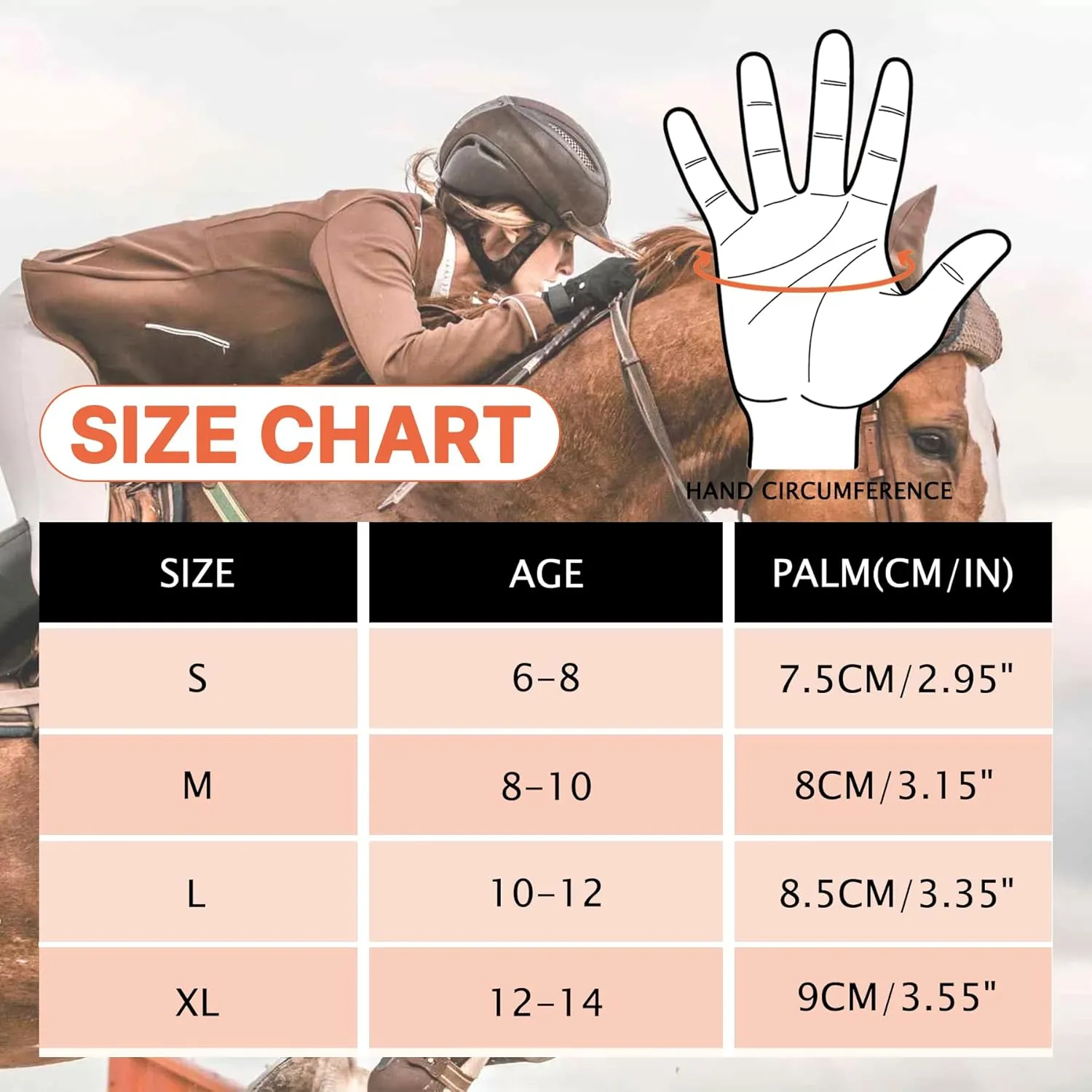 Women 100% Leather Horse Riding Gloves, Windproof & Breathable，Equestrian Horseback Riding Gloves