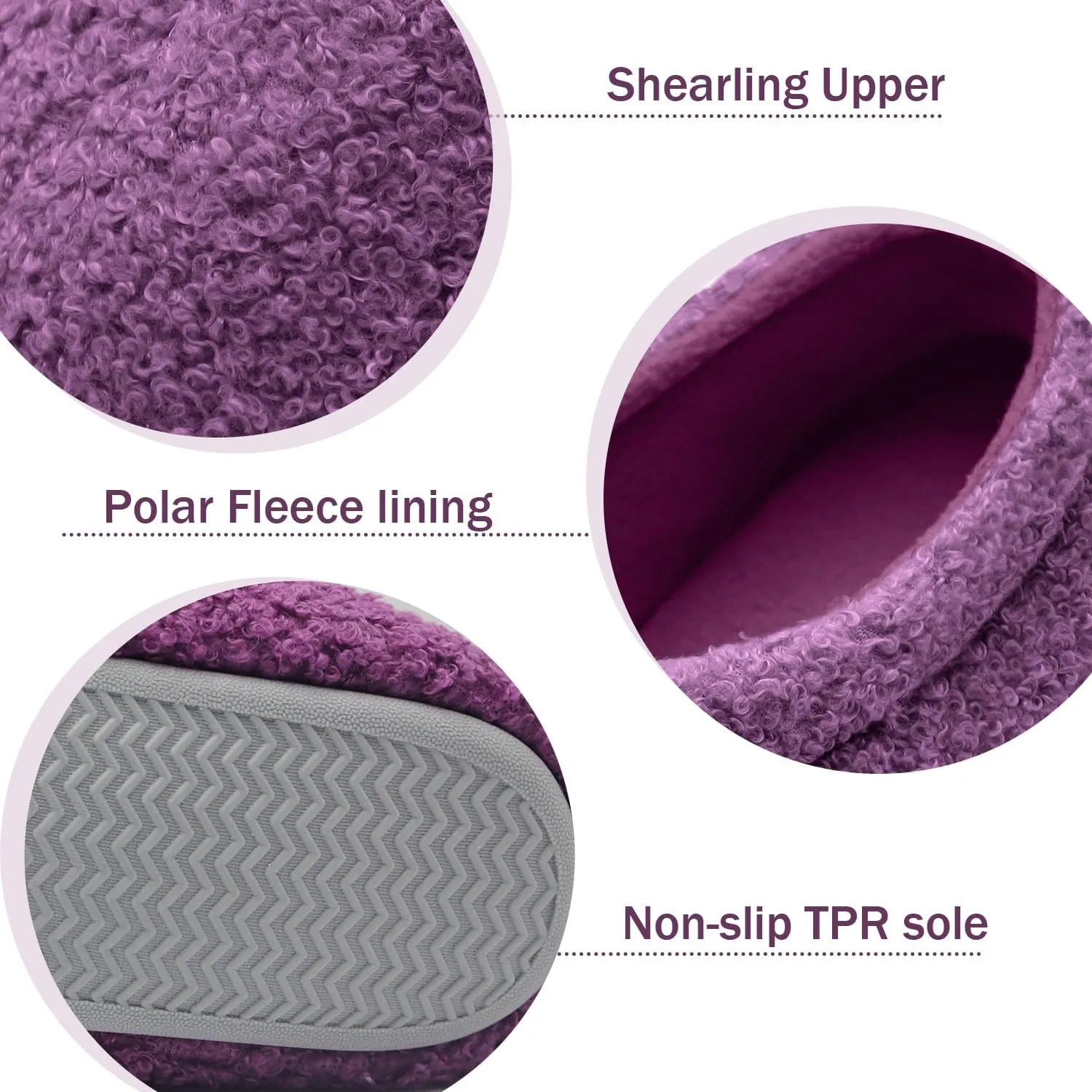 Women House Fuzzy Slippers - Lightweight Comfy Memory Foam Cozy Warm Fluffy Non-slip Indoor Slippers Size US 5-12