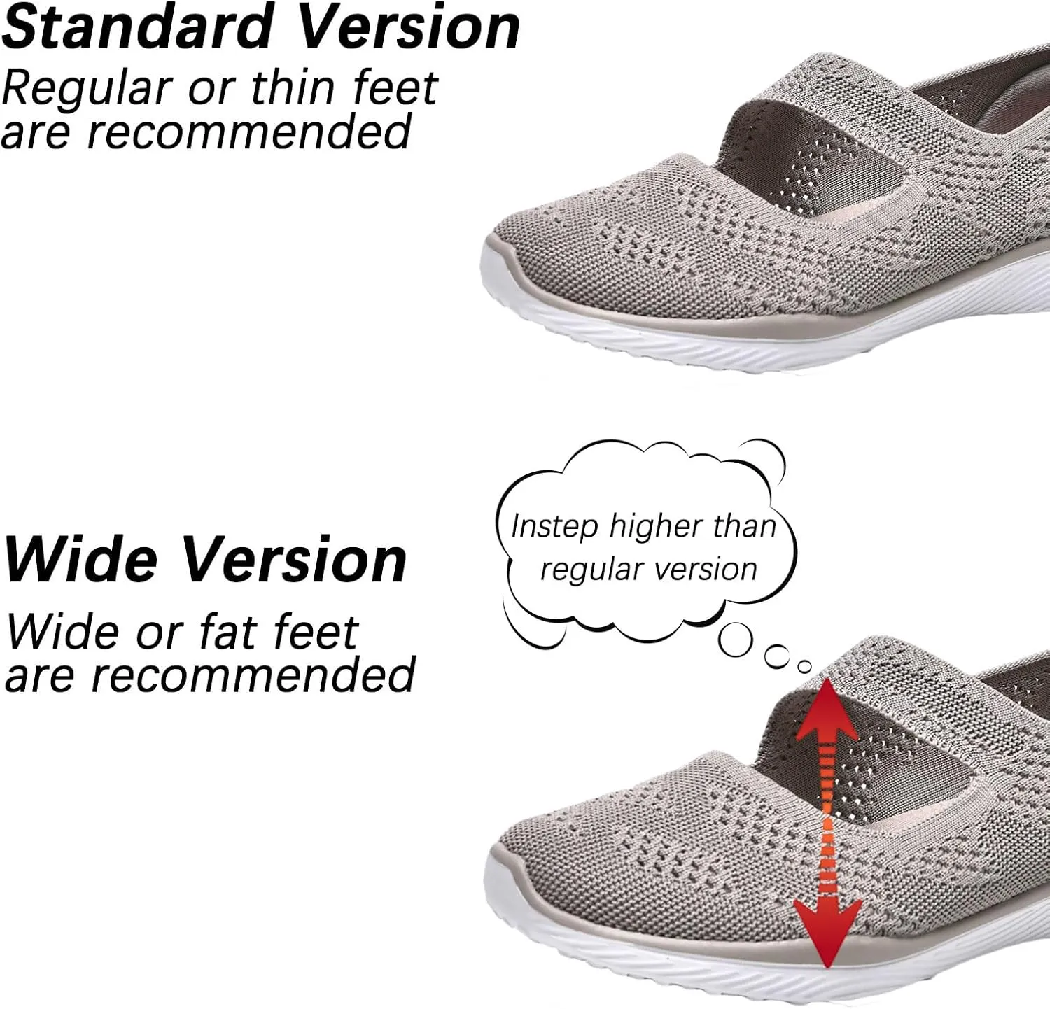 Women Mary Jane Shoes Slip On Walking Flats Comfortable Dressy Knit Washable Casual Nurse Shoe with Arch Support
