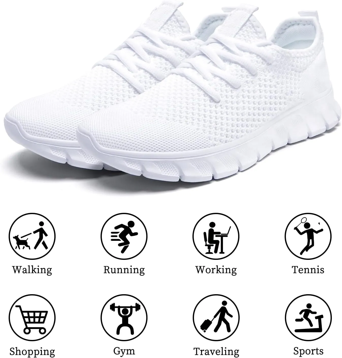 Women Running Shoes Tennis Walking Gym Fashion Sneakers Workout Atheltic Slip On Lightweight Breathable Sport Shoe