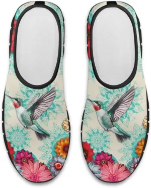 Women Slip On Sneakers Fruit Print Casual Low Top Flat Walking Shoes Non-Slip Breathable Mesh Footwear