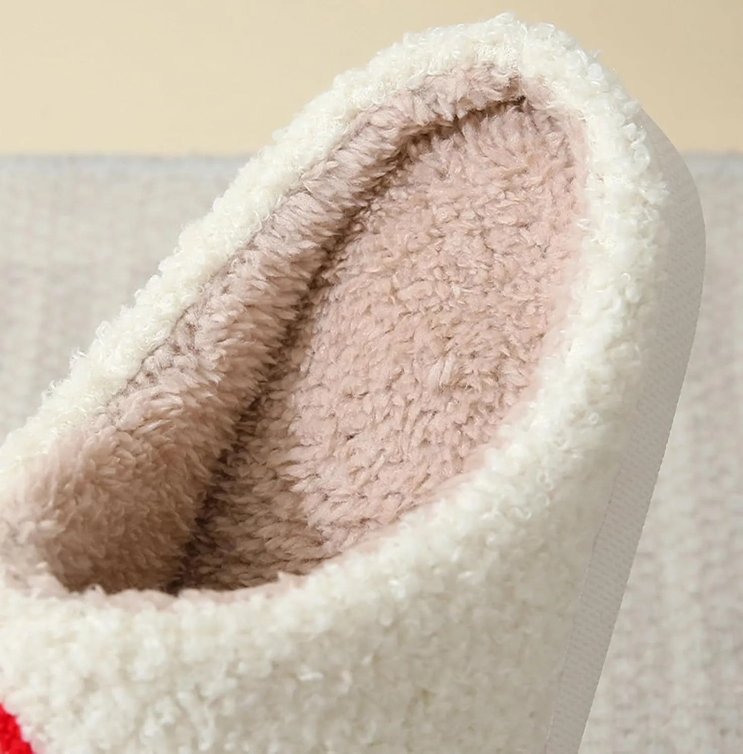 Women Slippers Cute House Slippers Strawberry Slippers Comfy Soft Bedroom Shoes Warm Fuzzy Slip-On Slippers Indoor Non-slip Plush Bedroom Slippers, E-24TX001
