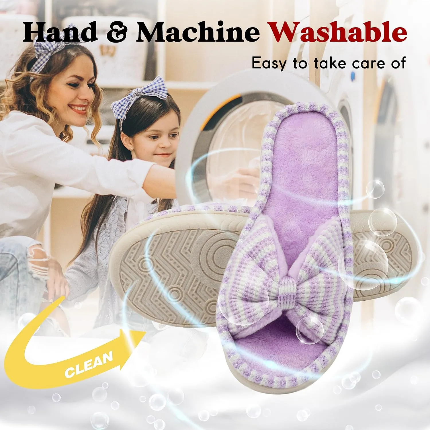 Women Summer Slippers Open Toe Slippers Memory Foam Anti-slip House Shoes Indoor Outdoor Christmas Gifts