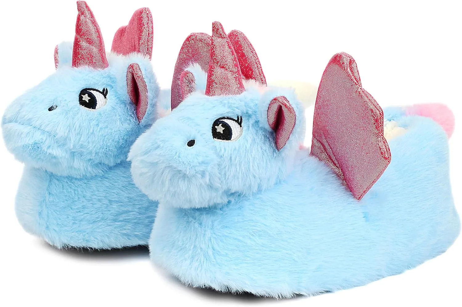 Women Unicorn Animal Slippers Slip-On Memory Foam Anti-Skid House Shoes Cute Fuzzy Cartoon Christmas Gifts