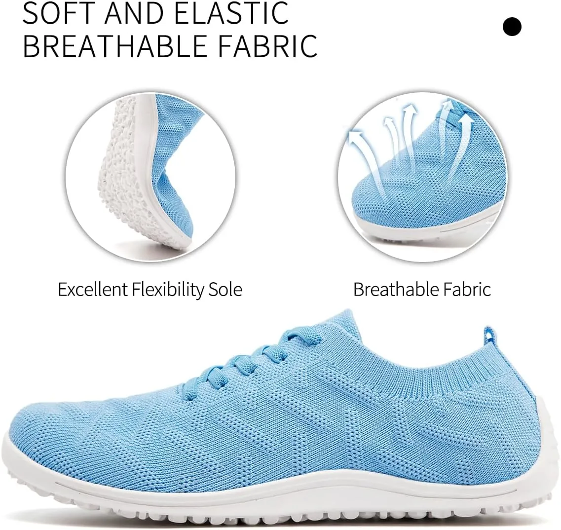 Womens Barefoot Shoes Walking Runing Slip On Shoes Zero Drop Footwear Yoga Gym Sneakers Lightweight Breathable Minimalist Trainers