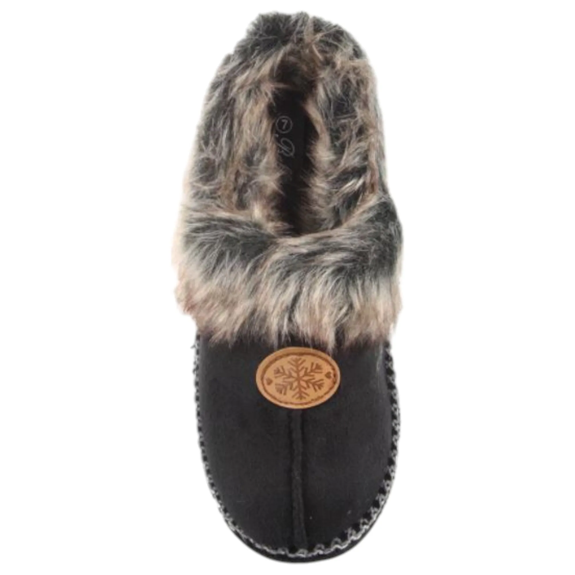 Womens Bellissimo Lotus Black Slippers Winter Shoes