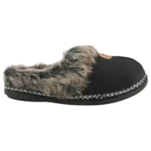 Womens Bellissimo Lotus Black Slippers Winter Shoes