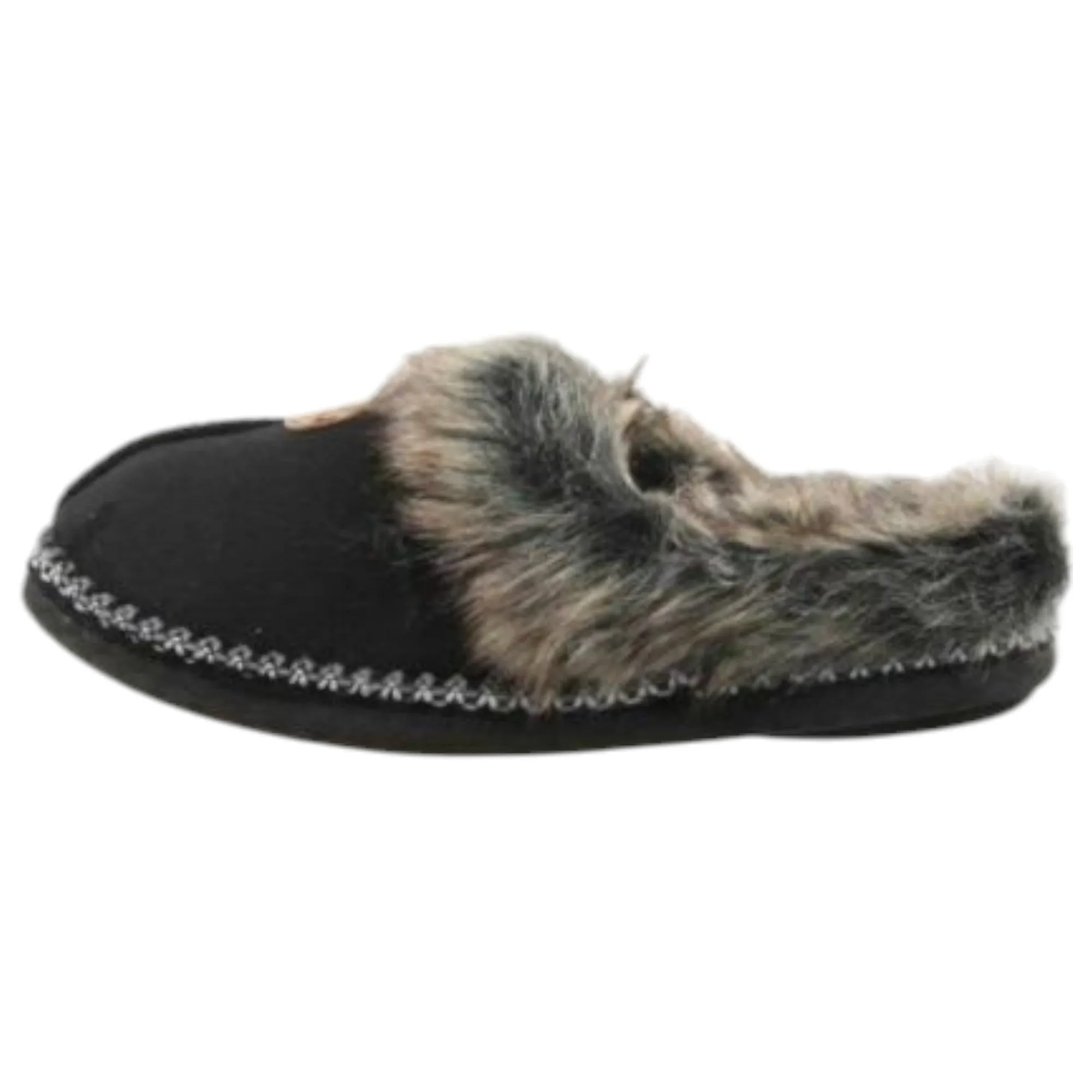 Womens Bellissimo Lotus Black Slippers Winter Shoes