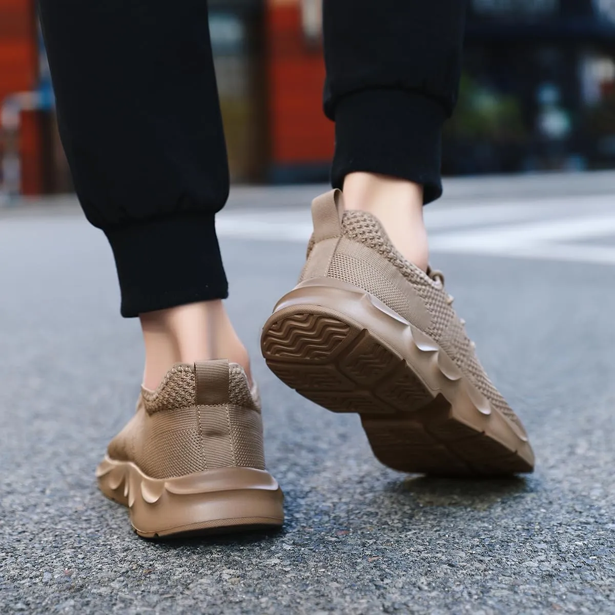 Women's Breathable Casual Athletic Sneakers, Lightweight Comfortable Slip On Gym Walking Tennis Fashion Sports Shoes