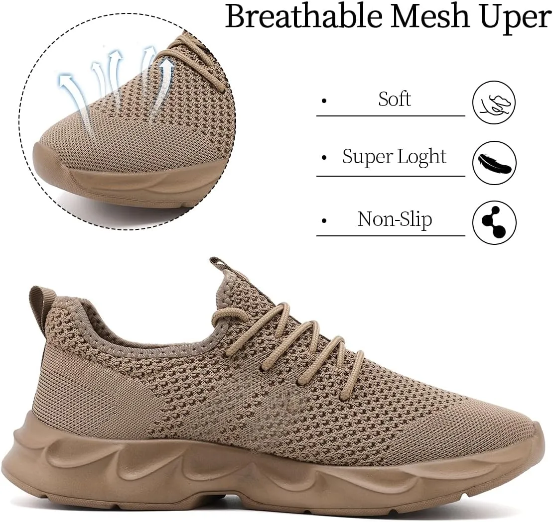 Women's Breathable Casual Athletic Sneakers, Lightweight Comfortable Slip On Gym Walking Tennis Fashion Sports Shoes