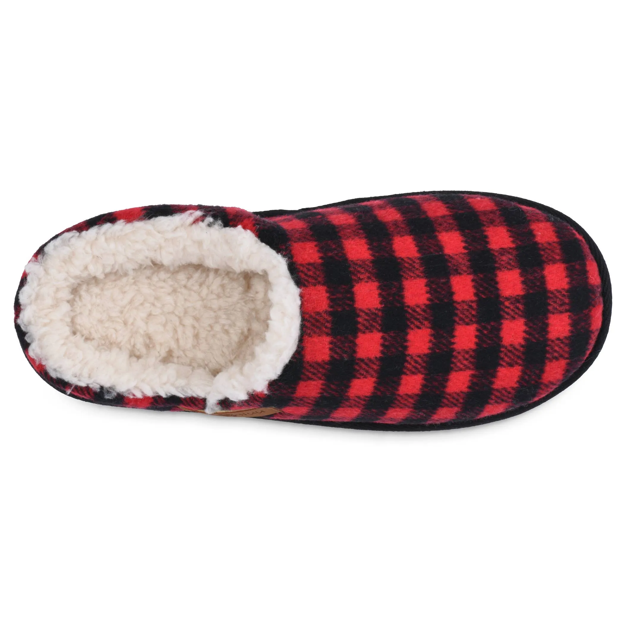 Womens buffalo check clog slipper