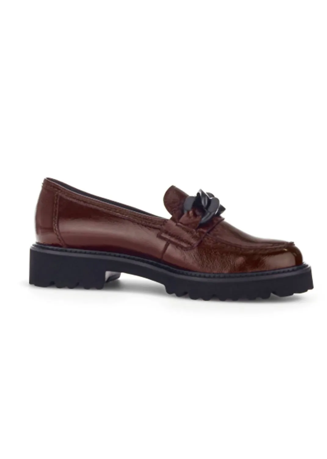 Women's Chain Loafer In Bordeaux