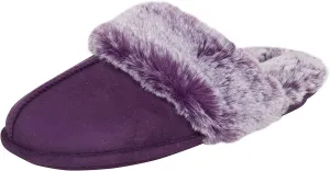 Women'S Comfy Faux Fur House Slipper Slip-On Scuff Memory Foam Soft Plush Lining