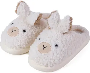 Women's Cute Animal Slippers - Warm Memory Foam Soft Fleece Plush House Slippers for Indoor & Outdoor