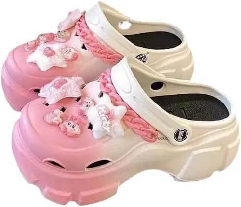 Women's Fashion Clogs, Thick Soft Sole Two-Way Clogs, Breathable Beach and Garden Clogs