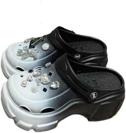 Women's Fashion Clogs, Thick Soft Sole Two-Way Clogs, Breathable Beach and Garden Clogs