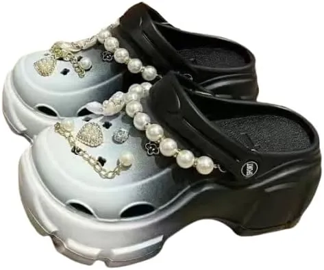 Women's Fashion Clogs, Thick Soft Sole Two-Way Clogs, Breathable Beach and Garden Clogs
