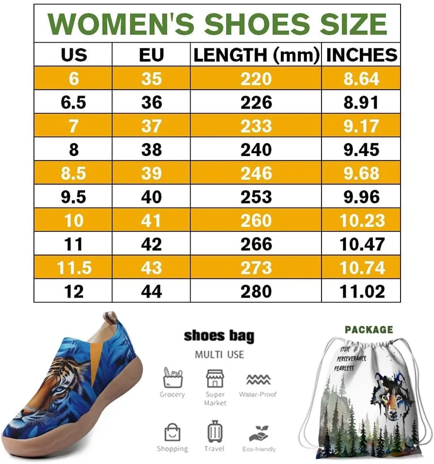 Women's Fashion Sneaker Ladies Travel Shoes Cat Painted Knit Slip On Loafers
