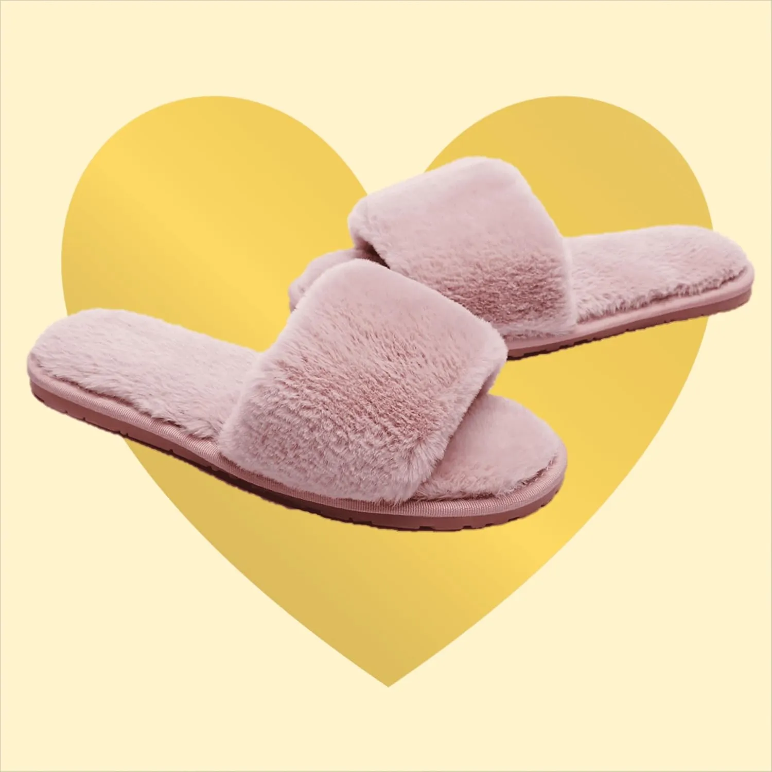 Women's Fuzzy Fluffy Furry Fur Slippers Flip Flop Open Toe Cozy House Memory Foam Sandals Slides Soft Flat Comfy Anti-Slip Spa Indoor Outdoor Slip on