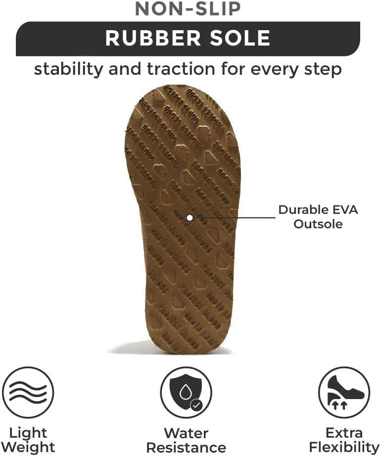 Women's Genuine Leather Platform Slippers - Memory Foam, Nonslip, by Project Cloud (Sayre)