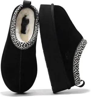 Women's Genuine Leather Platform Slippers - Memory Foam, Nonslip, by Project Cloud (Sayre)