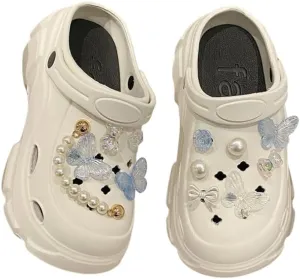 Women's Gradient Butterfly Clogs, Thick-Soled Soft-Soled Two-Way, Breathable Beach and Garden Clogs
