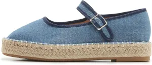 Women's Mary Jane Espadrilles Woven Espadrille Outsole Canvas Summer Flats