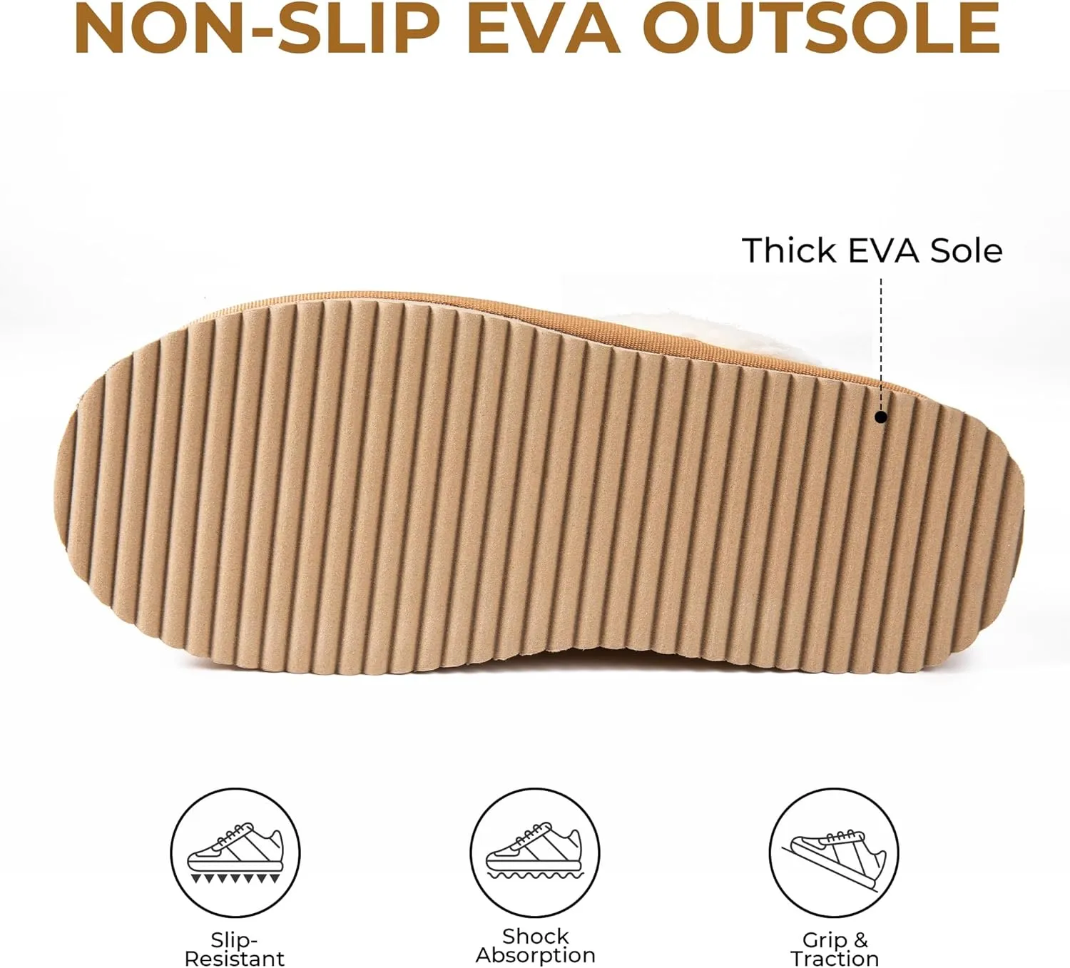 Women's Platform Slippers for Women Slip-on Slippers Winter Fluffy Warm Comfy Furry Shoes for Outdoor Indoor House