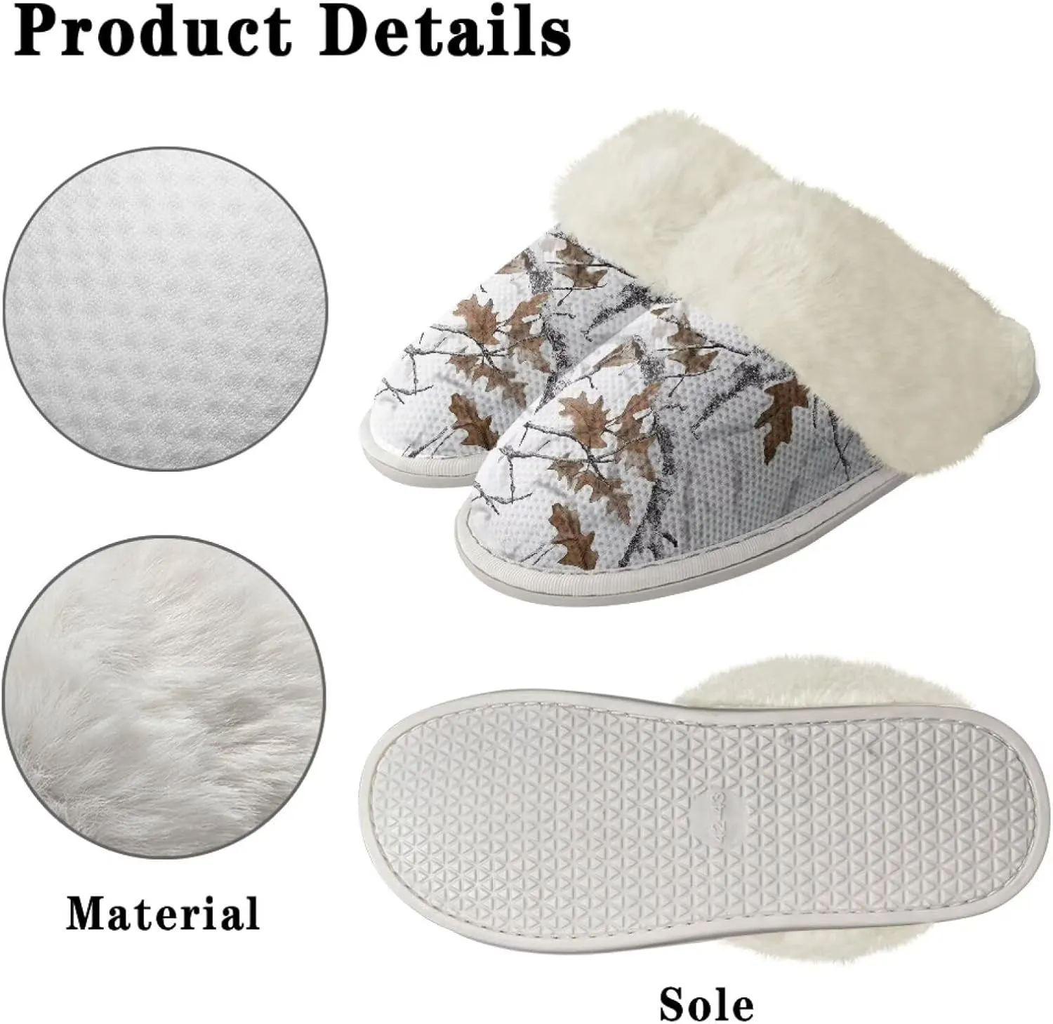 Women's Plush Fuzzy Slip on Indoor Outdoor Winter House Slippers Comfy Warm Fluffy Shoes Size 5-14