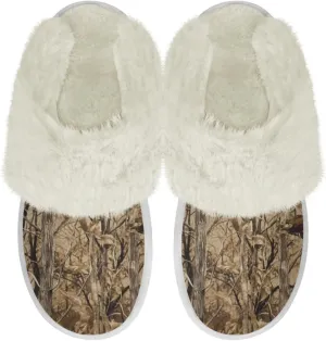 Women's Plush Fuzzy Slip on Indoor Outdoor Winter House Slippers Comfy Warm Fluffy Shoes Size 5-14