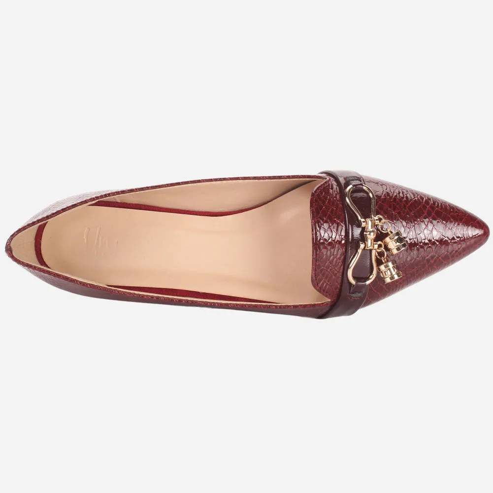 Women's "POLLI" Pointed Toe Slip On Flat Pumps
