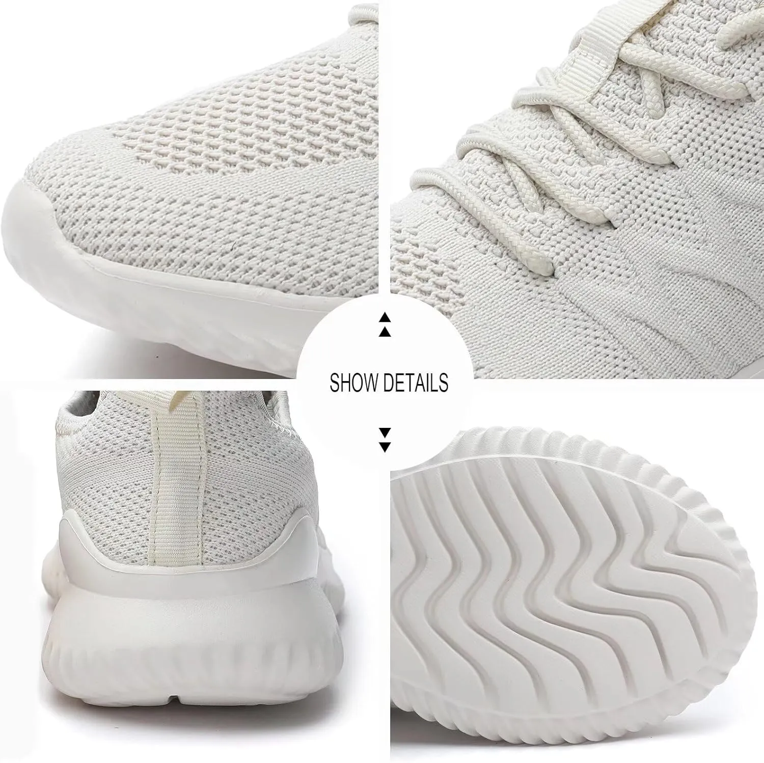 Women's Running Shoes Ladies Slip on Tennis Walking Sneakers Lightweight Breathable Comfort Work Gym Trainers Stylish Shoes