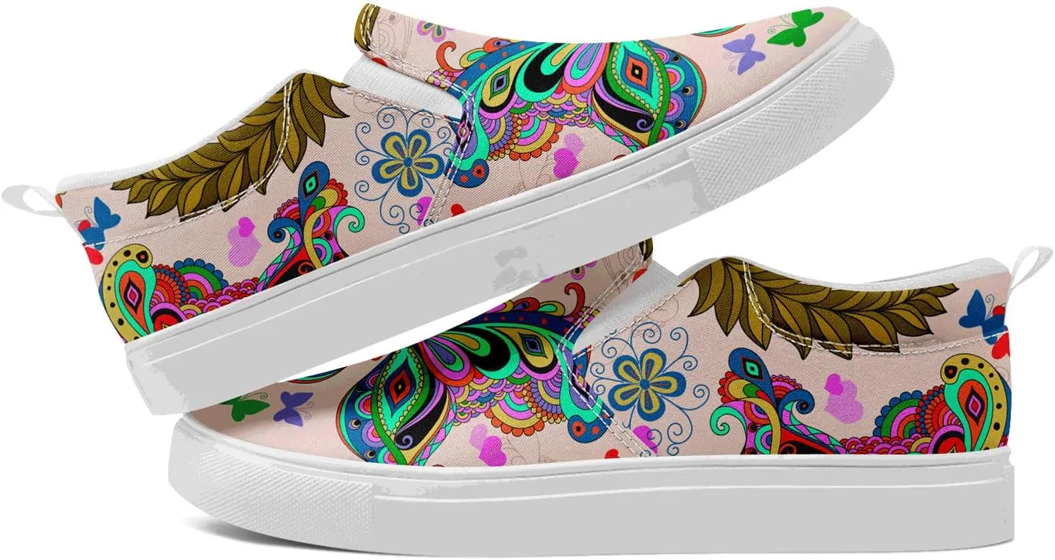 Women's Slip-On Canvas Sneakers – Lightweight, Breathable, Trendy Work Shoes for Nurses, Teachers,Mom and Casual Wear
