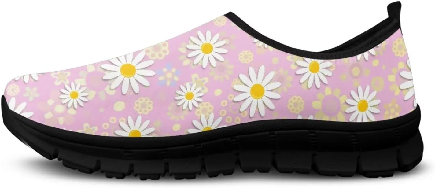 Women's Slip on Sneakers Casual Shoes Loafers Non Slip Breathable Comfortable Walking Sneakers Gifts for Women Girls Black Sole Size 5.5-11.5