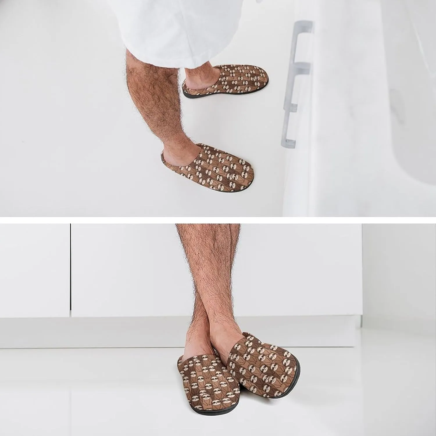 Womens Slippers Comfy Bedroom Slip-On Shoes Men's Halloween Slippers Cotton House Slippers Indoor Memory Foam Slippers