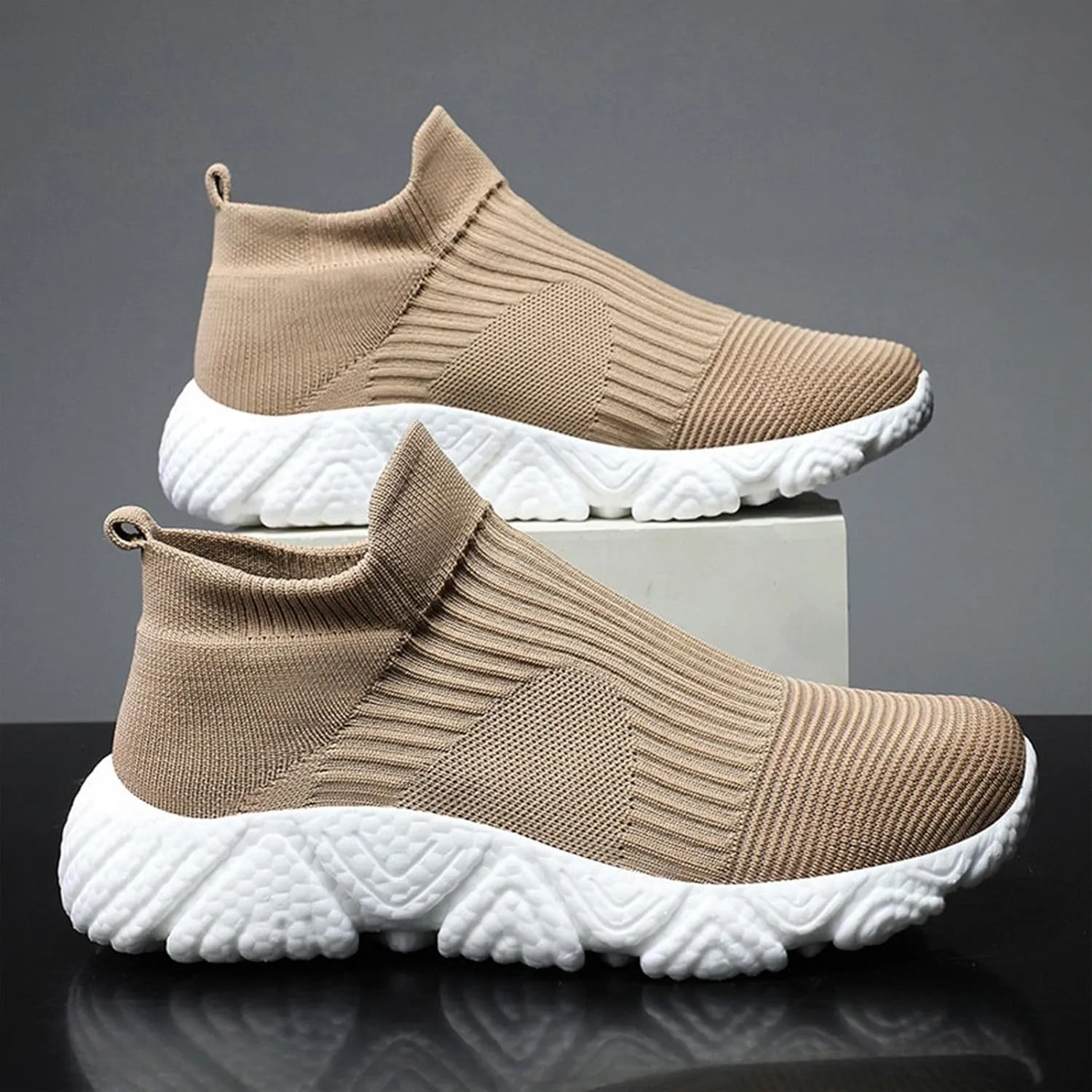 Womens Walking Shoes Slip On Casual Sneakers Breathable Mesh Shoes Womens Canvas Casual Flip Flop Sandals