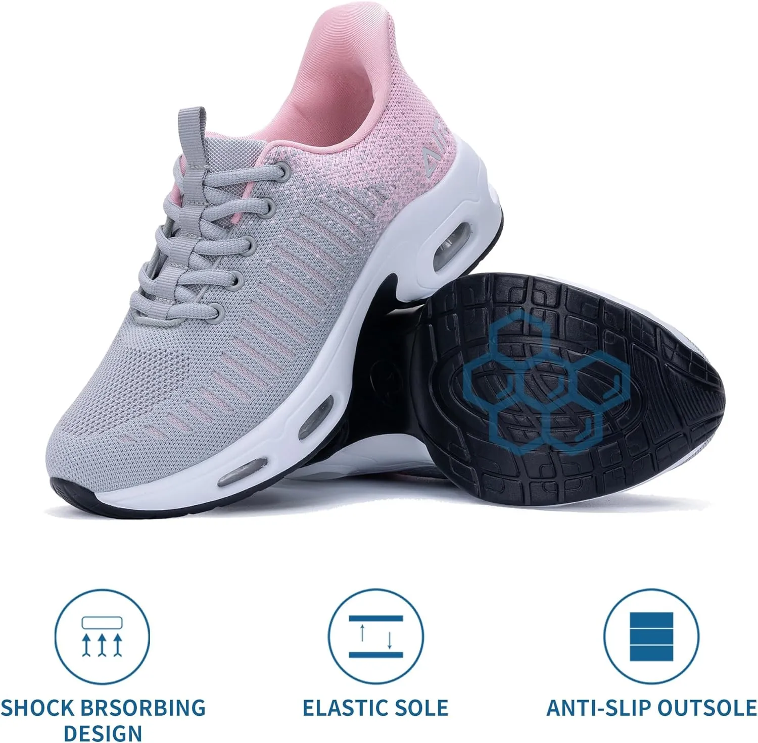 Women's Walking Shoes | Slip On | Fashion Sneakers | Air Running Tennis Shoes US 6-11
