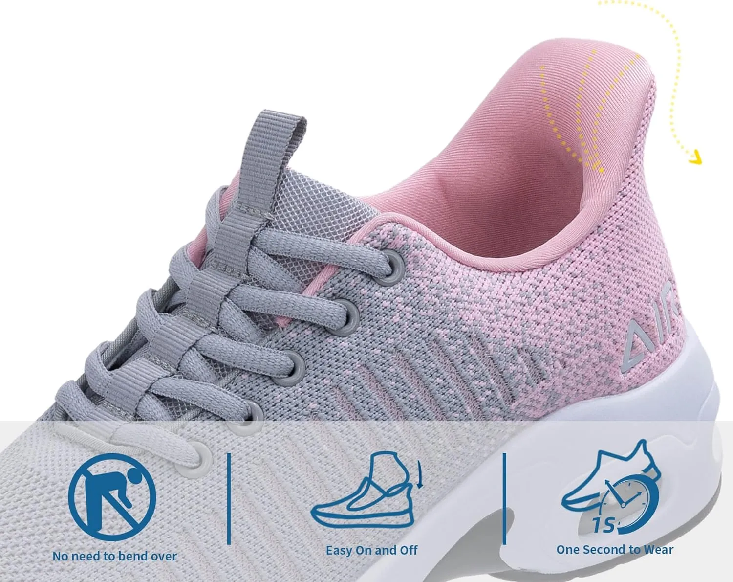 Women's Walking Shoes | Slip On | Fashion Sneakers | Air Running Tennis Shoes US 6-11