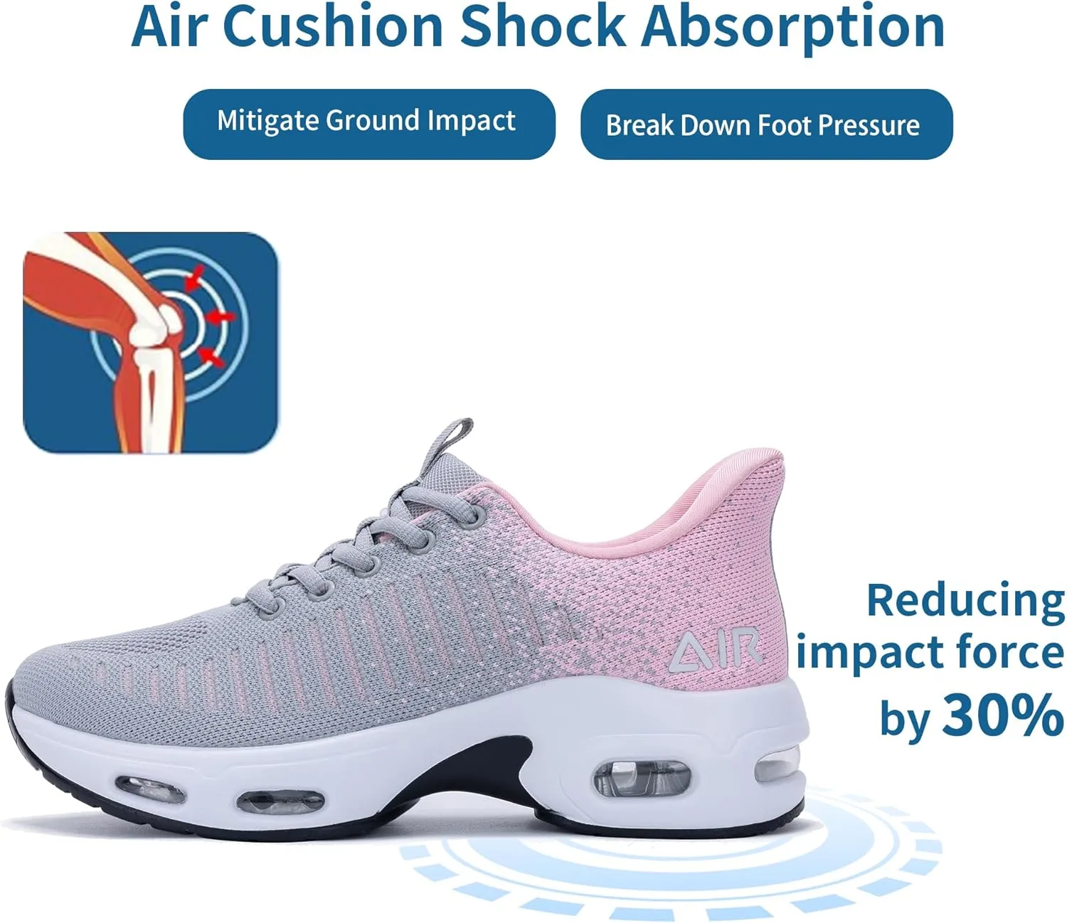 Women's Walking Shoes | Slip On | Fashion Sneakers | Air Running Tennis Shoes US 6-11