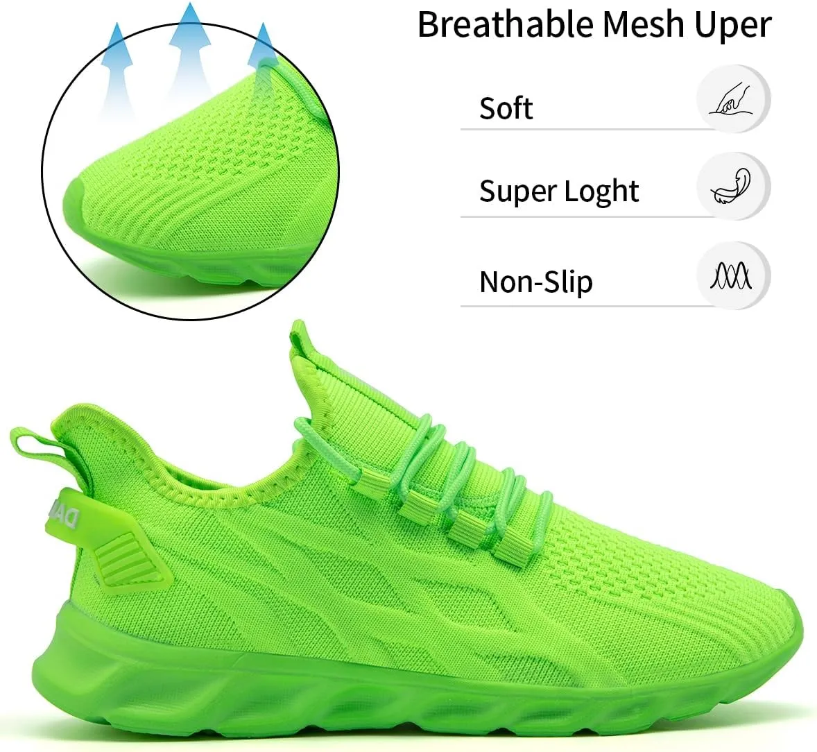 Womens Walking Shoes Slip On Sneakers Tennis Shoes Running Sport Workout Gym Shoes Athletic Non Slip Lightweight Breathable Fashion Casual Shoes for Travel Work