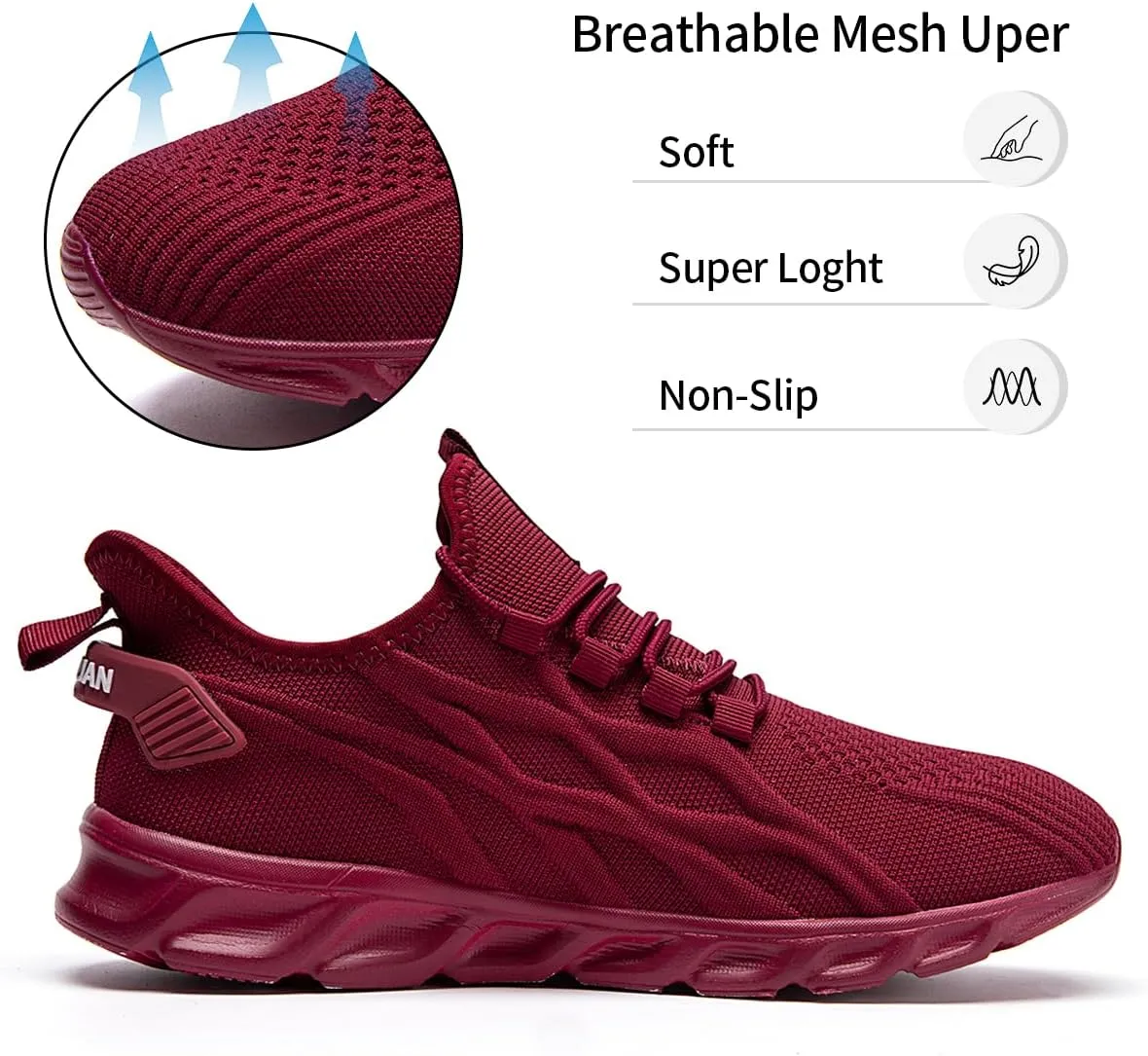 Womens Walking Shoes Slip On Sneakers Tennis Shoes Running Sport Workout Gym Shoes Athletic Non Slip Lightweight Breathable Fashion Casual Shoes for Travel Work