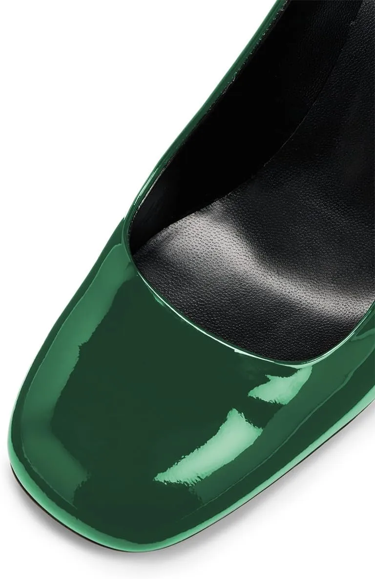 YDN Women Cute Round Toe Pumps Slip On Chunky Block Mid Heels Comfy Daily Outfit Dress Prom Party Shoes Size 4-16 US